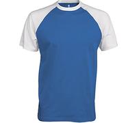 Kariban Baseball T-Shirt K330,Farbe:Aqua Blue/White;Größe:L
