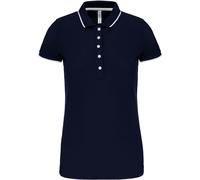 Kariban Damen Kontrast Piqué Polo K252 navy/white/red XXL