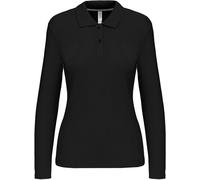 Kariban Damen Piqué Polo langarm K244 black M