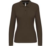 Kariban | K244 Damen Piqué Polo Langarm, Größe:L, Farbe:Dark Khaki