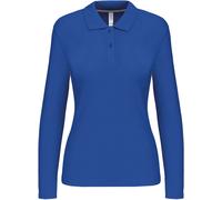Kariban Damen Piqué Polo langarm K244 light royal blue XL