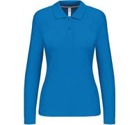 Kariban Damen Piqué Polo langarm K244 tropical blue S