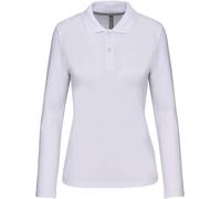 Kariban Damen Piqué Polo langarm K244 white XL