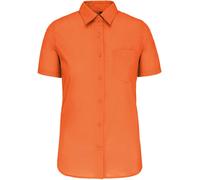Kariban Damen Popeline Bluse 'Judith' kurzarm K548 orange XL