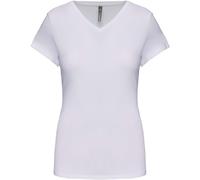 Kariban Damen V-Ausschnitt Stretch T-Shirt K3015 white L