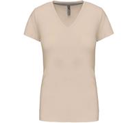 Kariban Damen V-Ausschnitt T-Shirt K381 light sand S