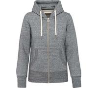 Kariban Damen Vintage Kapuzen Sweatjacke KV2307 slub grey heather L