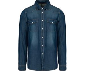 Kariban Herren Denim Hemd langarm K519 blue jean XL