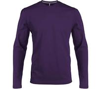Kariban - Herren Langarm Rundhals T-Shirt / Purple, XXL