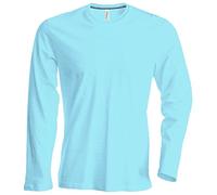 Kariban - Herren Langarm Rundhals T-Shirt / Sky Blue, S