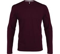 Kariban - Herren Langarmshirt mit V-Ausschnitt bis Größe 4XL