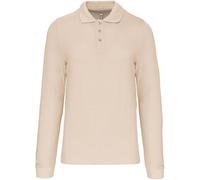Kariban Herren Piqué Polo langarm K243 light sand S