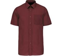 Kariban Ace - Herren-Kurzarmhemd - Wine, 6XL, Herren