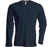 Kariban Herren T-Shirt Langarm Rundhals, Dark Grey, XL