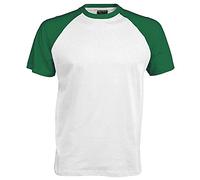Kariban Herren T-Shirt Mehrfarbig weiß / grün Large