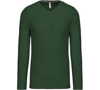 Kariban Herren V-Ausschnitt T-Shirt langarm K358 forest green 3XL