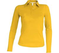 Kariban | K244 Damen Piqué Polo Langarm, Größe:L, Farbe:Yellow