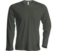 Kariban | K359 Herren T-Shirt Langarm, Größe:M, Farbe:Dark Khaki