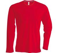 Kariban | K359 Herren T-Shirt Langarm, Größe:XL, Farbe:RED