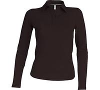 Kariban Ladies Piqué Langarm Poloshirt K244, Größe:3XL;Farbe:Chocolate