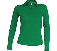 Kariban Ladies Piqué Langarm Poloshirt K244, Größe:L;Farbe:Kelly Green