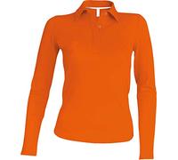 Kariban Ladies Piqué Langarm Poloshirt K244, Größe:L;Farbe:Orange