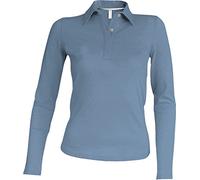 Kariban Ladies Piqué Langarm Poloshirt K244, Größe:L;Farbe:Sky Blue