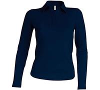 Kariban Ladies Piqué Langarm Poloshirt K244, Größe:M;Farbe:Navy