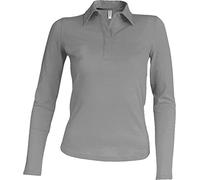 Kariban Ladies Piqué Langarm Poloshirt K244, Größe:M;Farbe:Oxford Grey