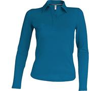 Kariban Ladies Piqué Langarm Poloshirt K244, Größe:M;Farbe:Tropical Blue