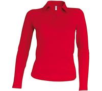 Kariban Ladies Piqué Langarm Poloshirt K244, Größe:XL;Farbe:Red