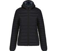 Leichte Steppjacke Kapuze - Farbe: Black - Größe: L