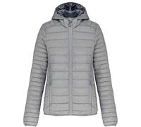 Kariban Leichte Damen Kapuzen Steppjacke Stepp-Jacke K6111 marl silver L