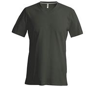 Kariban Short sleeve v-neck t-shirt Khaki L