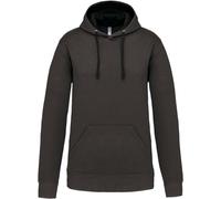 Kariban Unisex Kontrast Kapuzen Sweater Hoodie K446 dark grey/black XS