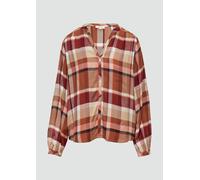 Karierte Bluse aus Viskosemix 38 rot