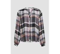 Karierte Bluse aus Viskosemix 42 grau 2154265.98N9.42