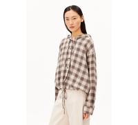 KARIERTE BLUSE MIT KAPUZE |Bio-Baumwoll Mix - mehrfarbig (XL)
