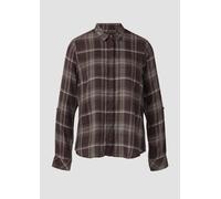 Karierte Hemdbluse aus Viskose-Modal-Mix 34 braun|mehrfarbig 2176687.89N3.34