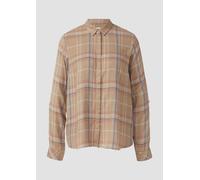 Karierte Hemdbluse aus Viskose-Modal-Mix 44 braun|mehrfarbig 2176687.84N3.44