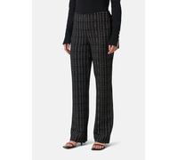 Karierte Hose aus Bouclé-Jersey schwarz 44