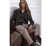 Karierte Jacquard Hemdbluse