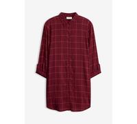 Karierte Longbluse mit Taschen 40