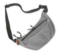 Karierte Nylon-Brusttasche, Unisex Gürteltasche, Geldbörse, Handtasche for Reisen & Wandern (Grau)