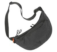 Karierte Nylon-Brusttasche, Unisex, Gürteltasche, Geldbörse, Handtasche for Reisen & Wandern, Schwarz