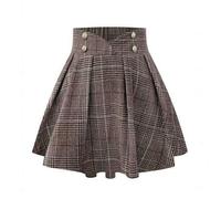 Karierter A-Linien Rock in Große Größen, elegant und schlank