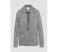 QS Karierter Blazer aus Viskosemix