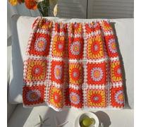 Karierter modischer Strickrock in Große Größen für Damen, geeignet für den Urlaub