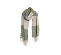 Karierter Schal mit Fransen ideal für den Herbst und Winter - 70x190 cm Grün