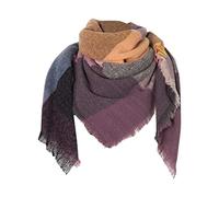 karierter Schal mit Fransen Muster Baumwolle Baumwolle Dreieckstuch Dreieck Schal Dreieckstuch Halstuch Mode Gestrickte Damen Schal poncho winterschal damen